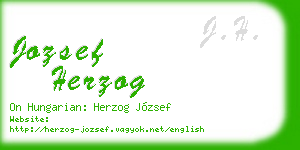 jozsef herzog business card